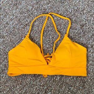 Mustard yellow bikini top